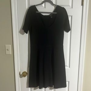 Short sleeve black dress - stretchy!